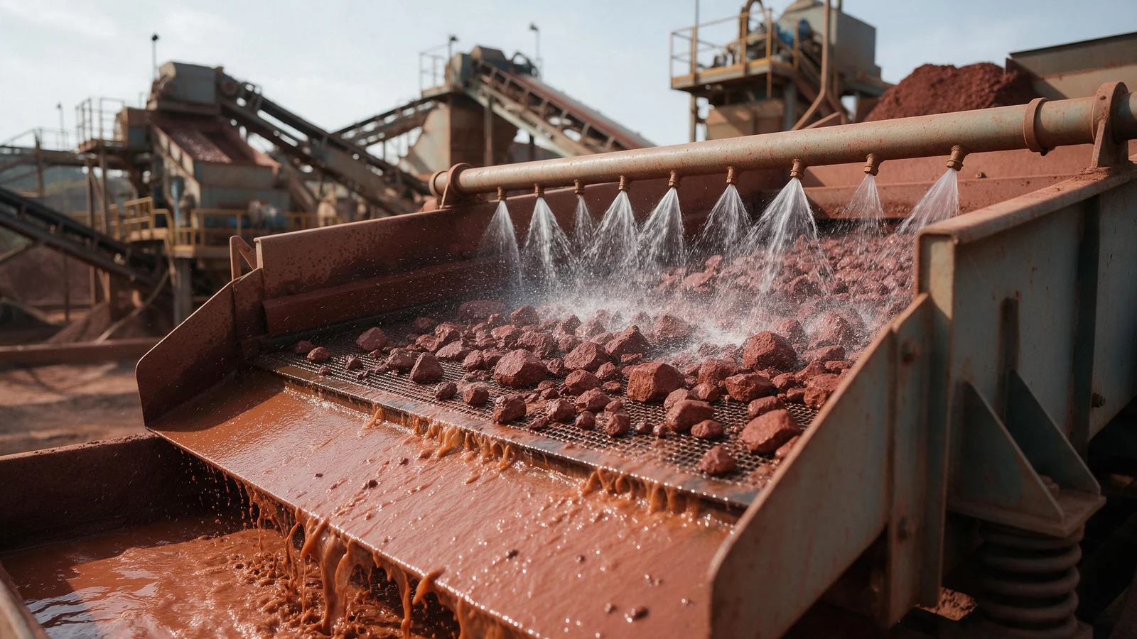 Illustrative image of bauxite washing plant equipment