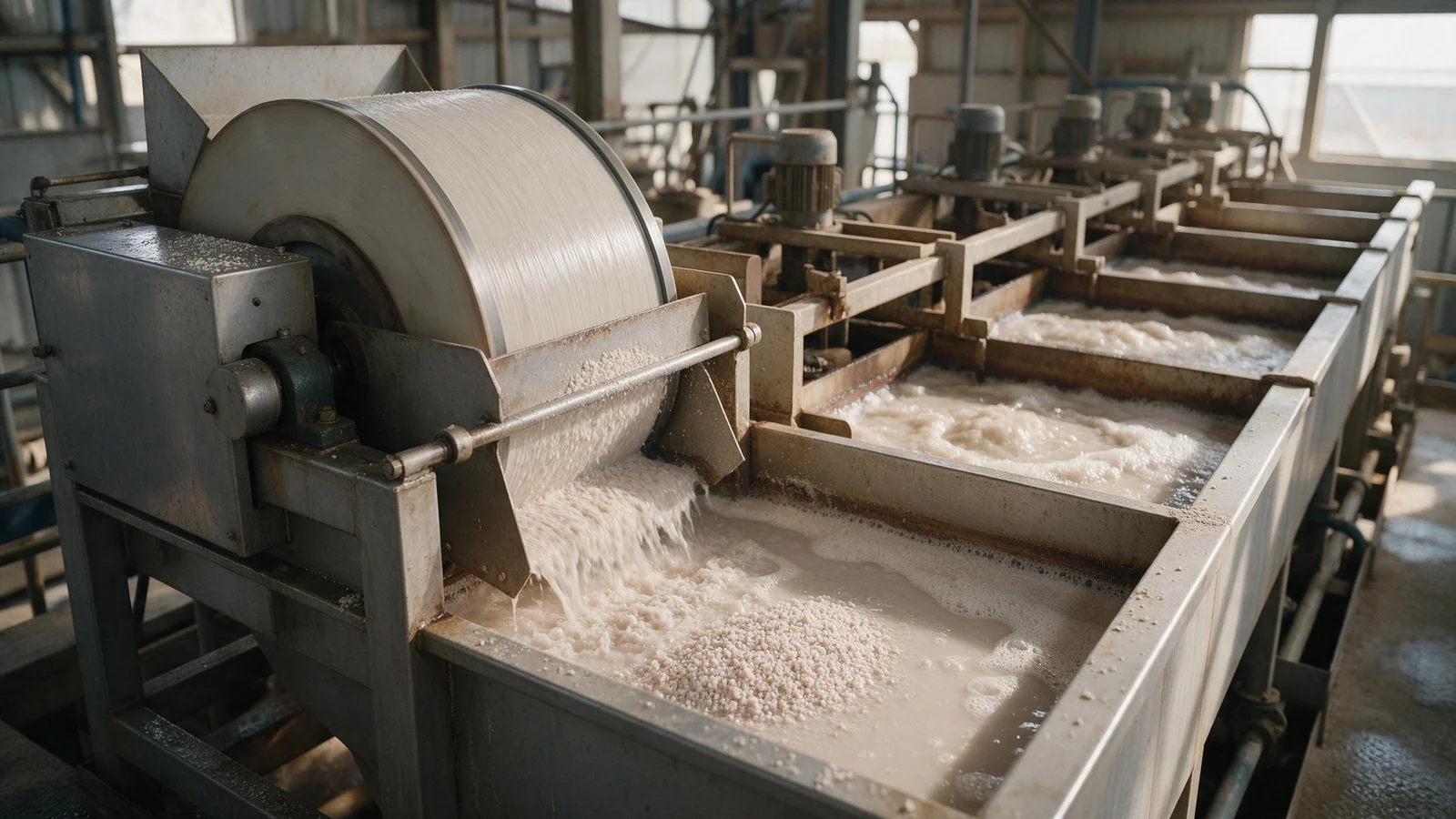 Illustrative image of feldspar processing equipment