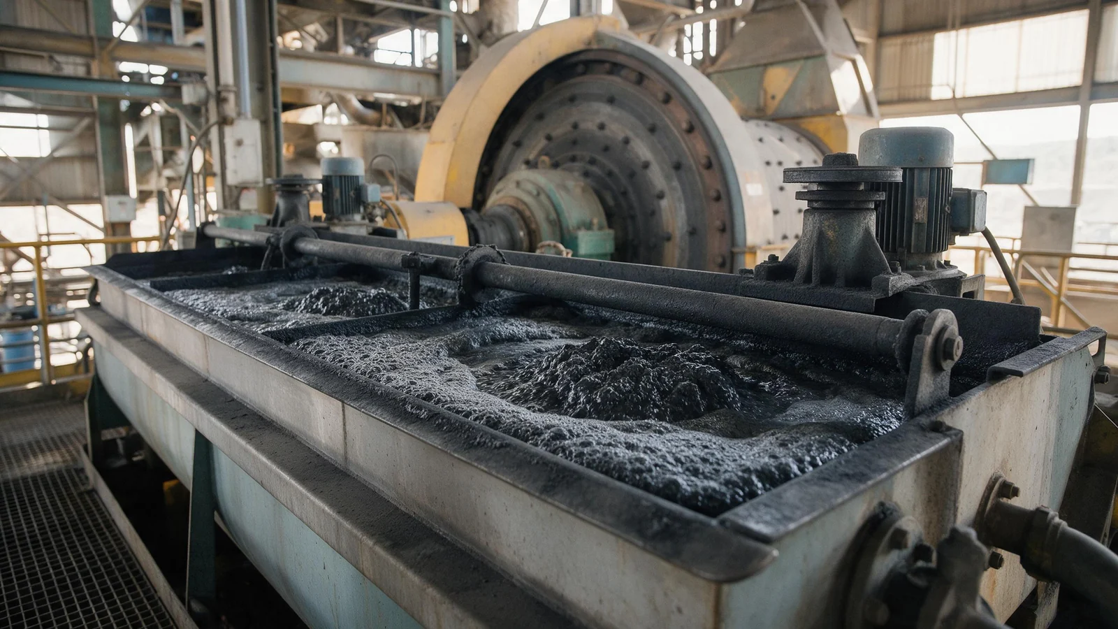 Illustrative image of graphite beneficiation equipment