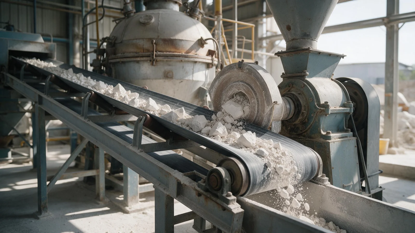Illustrative image of gypsum processing plant equipment
