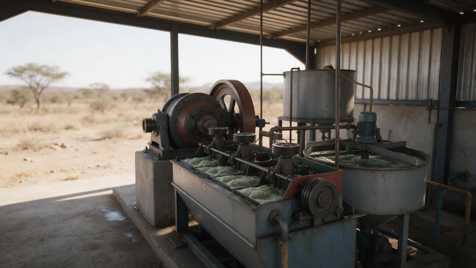 Illustrative image of small scale copper processing plant for low-grade ore equipment