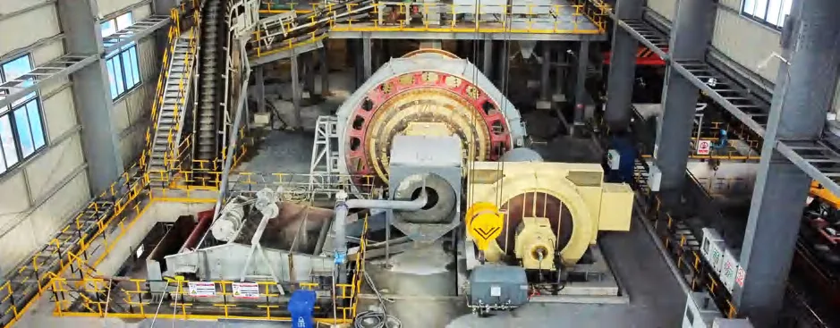Ball mill installed in an operating plant