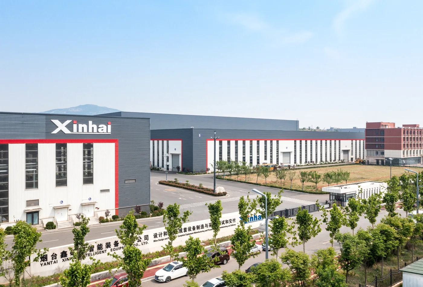 Xinhai manufacturing base entrance in Yantai