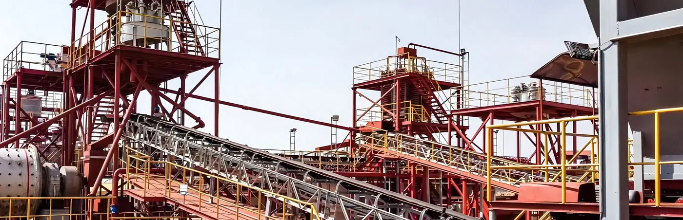 Processing plant under construction on site